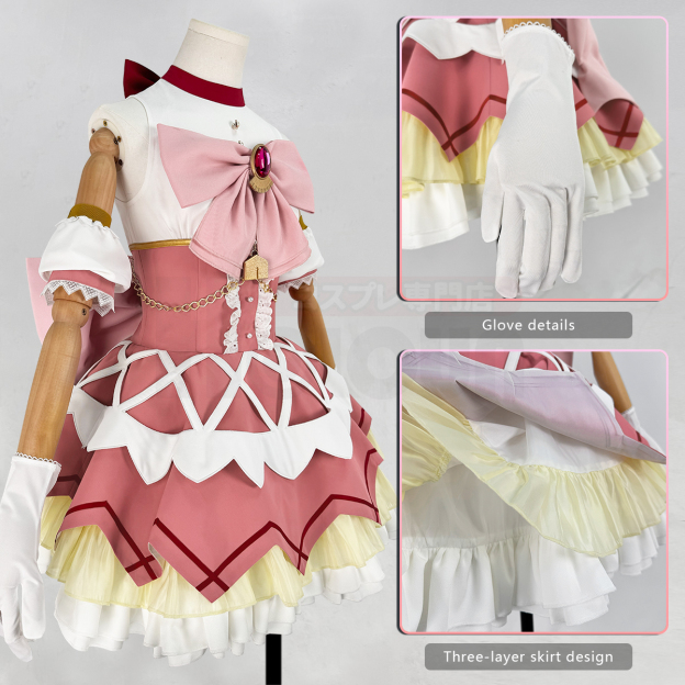 HOLOUN Kaname Madoka Anime Puella Magi Madoka Magica Cosplay Costume Halloween Christmas Gift Convention Battle Dress