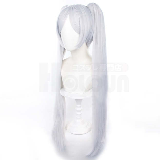 HOLOUN Frieren Beyond Journey's End Anime Frieren Cosplay Costume Shawl Cloak Dress Wig Grey Ponytail Rose Net Halloween Christmas