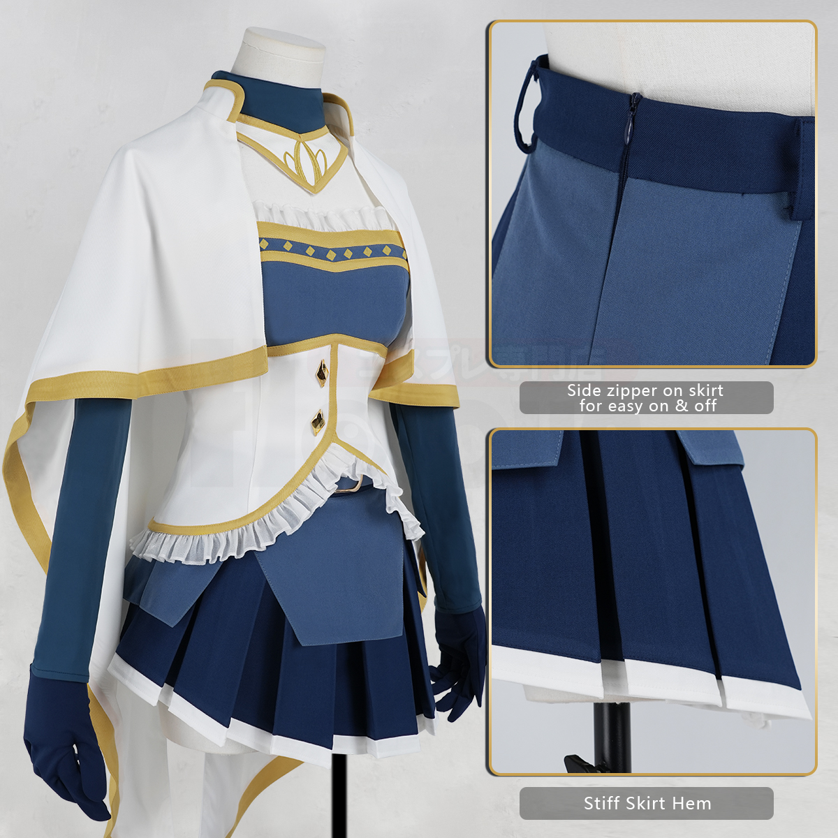 Pre-sale HOLOUN Sayaka Miki Anime Puella Magi Madoka Magica Cosplay Costume Halloween Christmas Party Convention Top Skirt Shawl Collar