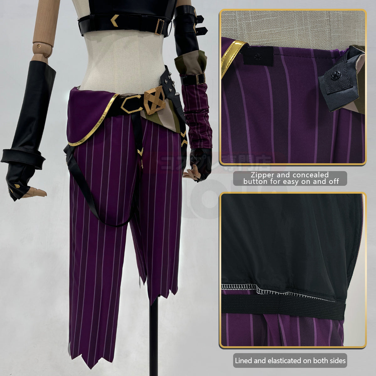HOLOUN LOL Game Jinx Cosplay Costume Wig Loli Outfit Halloween Christmas Gift Cos Convention