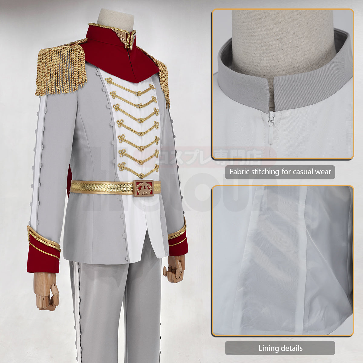 Pre-sale HOLOUN P5 Game Akechi Goro Cosplay Costume Wig Crow Grey Uniform Mask Cos Convention Stage Comic Suit Christmas New Year Gift