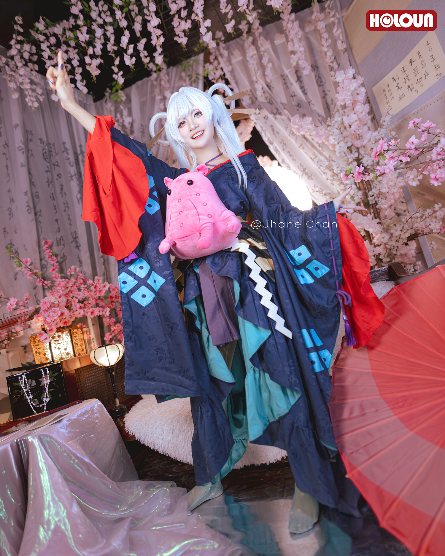 HOLOUN Cosmic Princess Kaguya Anime Tsukimi Yachiyo Cosplay Costume Convention Halloween Christmas Dress Doll Skirt Waist Belt