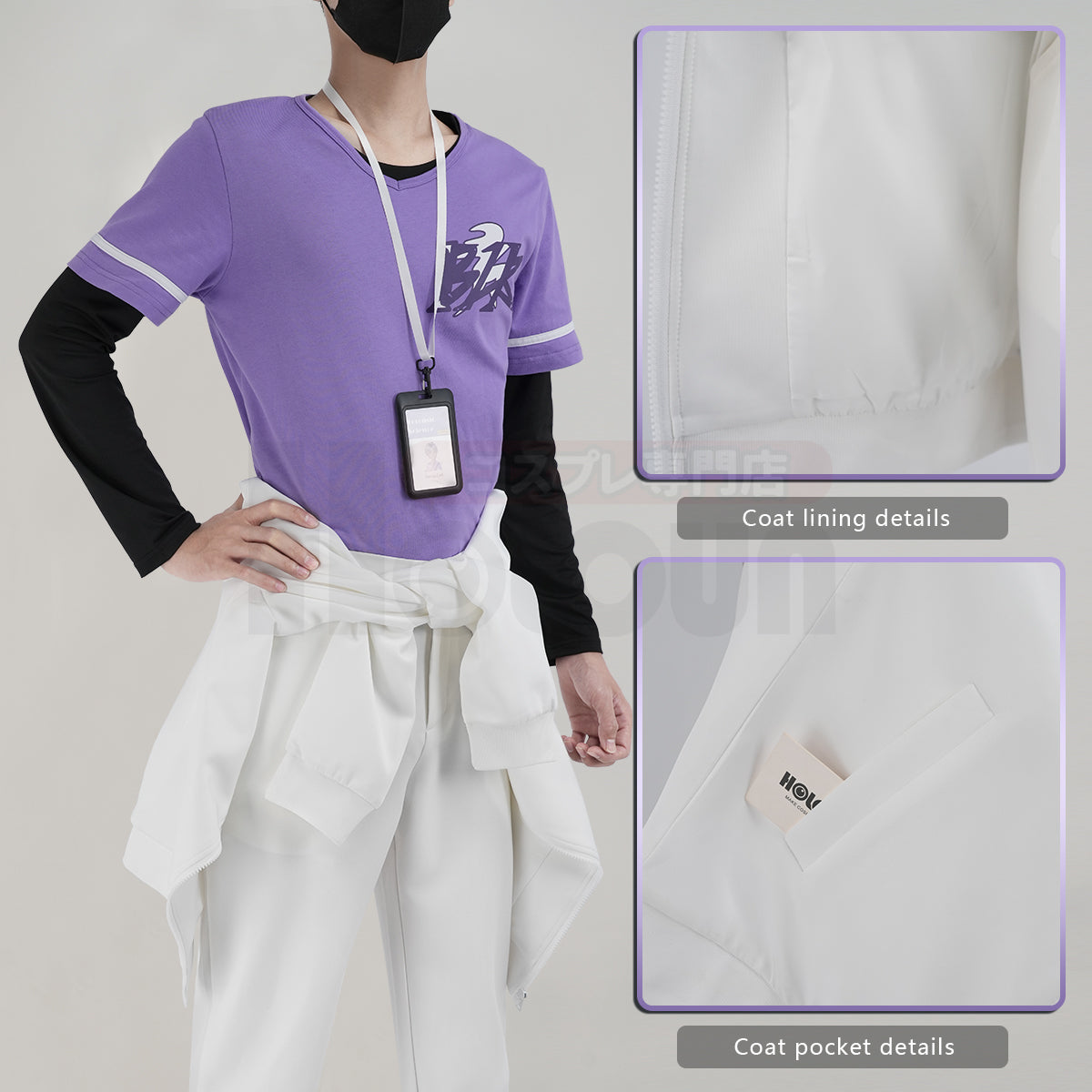 HOLOUN Identity V Game Aesop Carl BLK Cosplay Costume Uniform Shirt T-shirt Tracksuit Pants Cos Convention Daily Wear