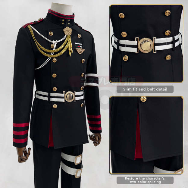 HOLOUN Seraph Of The End Anime Guren Ichinose Cosplay Costume Coat Pants Belt Uniform Halloween Christmas Convention