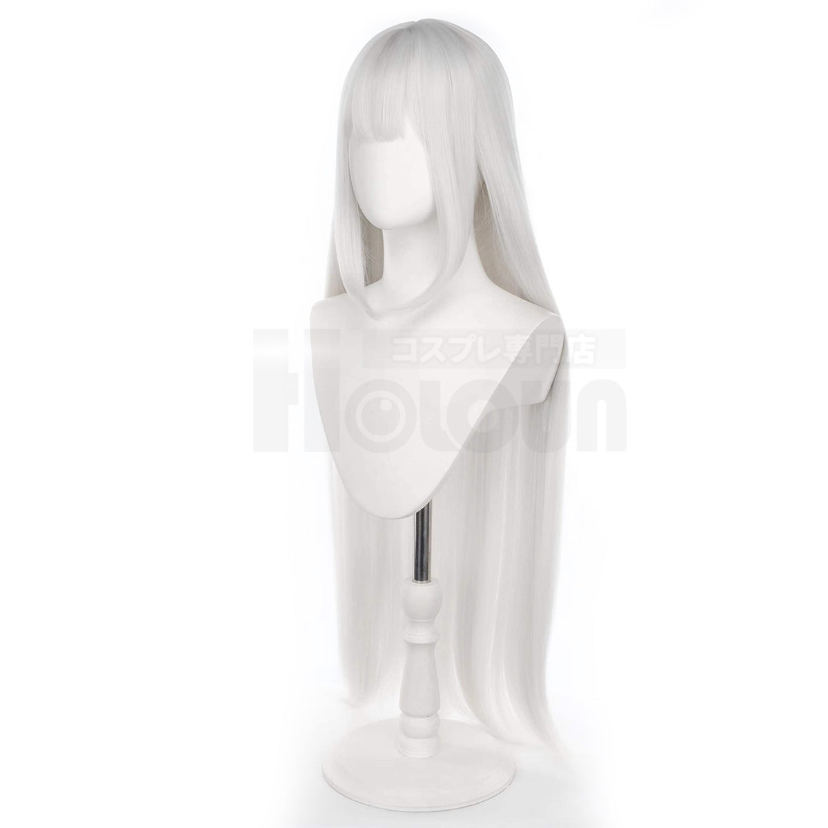 HOLOUN Anime Emilia Cosplay Wig Rose Net Synthetic Fiber Adjustable Size Heat Resistant