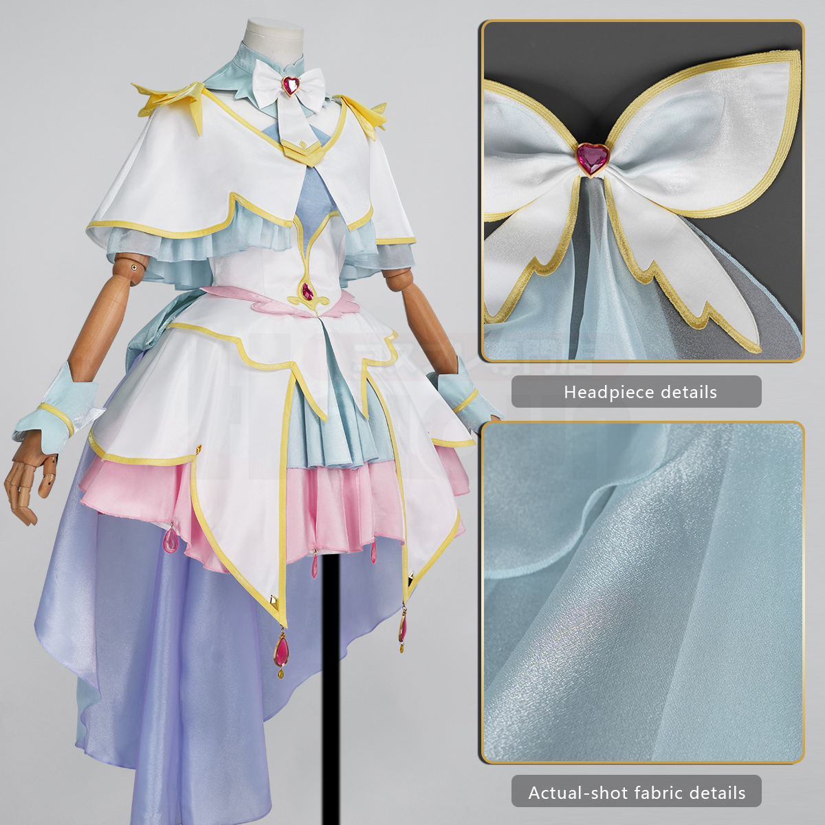 Pre-sale HOLOUN Luluka Moria Cure Arcana Cosplay Costume Tantei Precure! Anime Embroidery Dress Convention Halloween Christmas Party