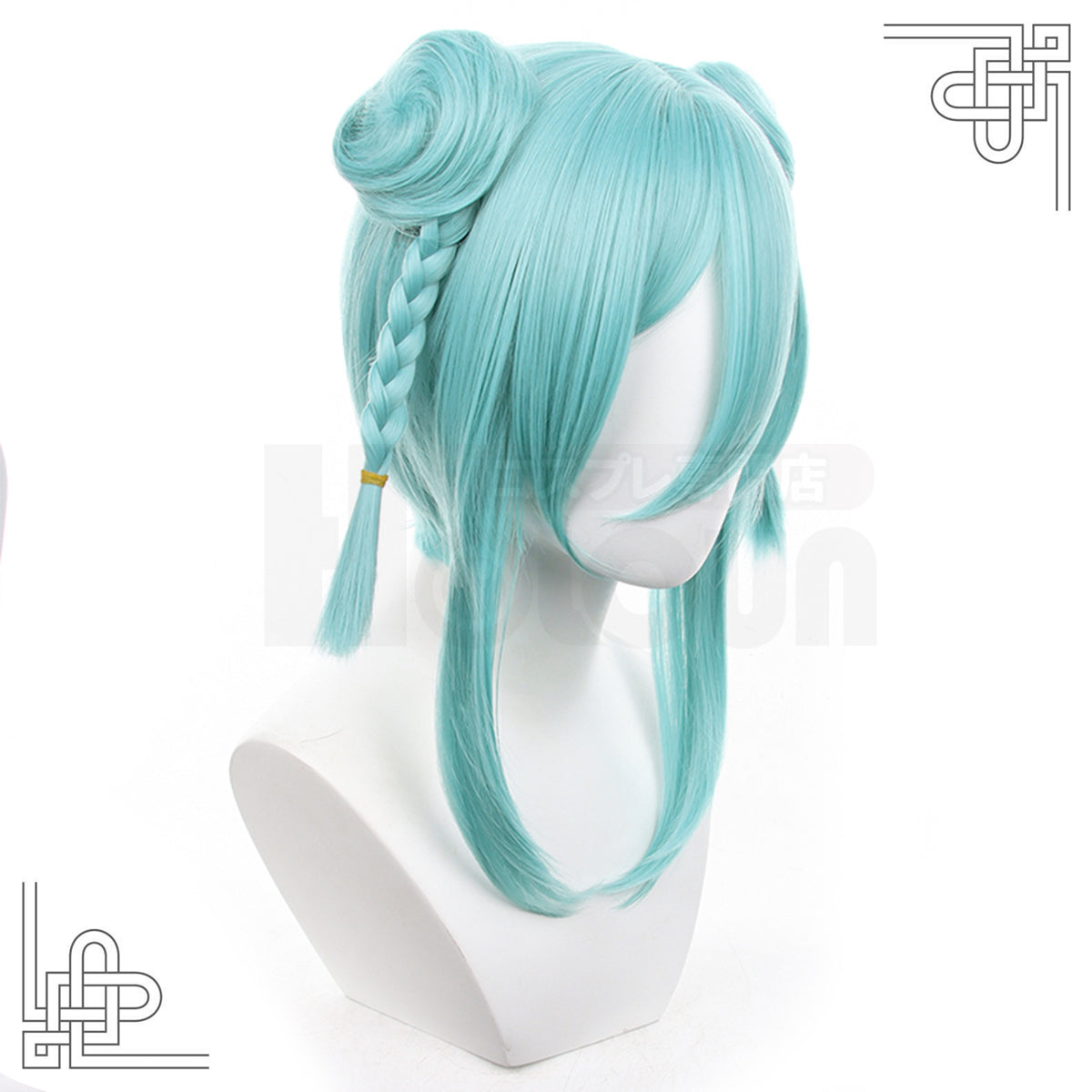 HOLOUN Manga Anime Chigiri Cosplay Wig Rose Net Synthetic Fiber Light Blue
