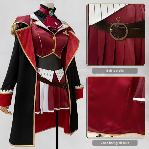Pre-sale HOLOUN Captain Houshou Marine Cosplay Costume Vtuber Anime Embroidery Coat Top Skirt Convention Halloween Christmas Party Outfit