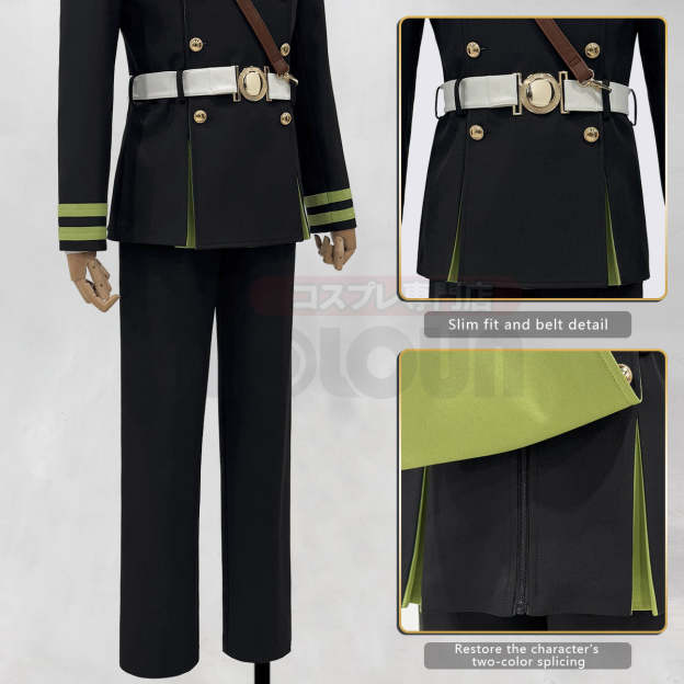HOLOUN Seraph Of The End Anime Yuichiro Hyakuya Cosplay Costume Jacket Pants Shirt Belt Halloween Christmas Animation Convention