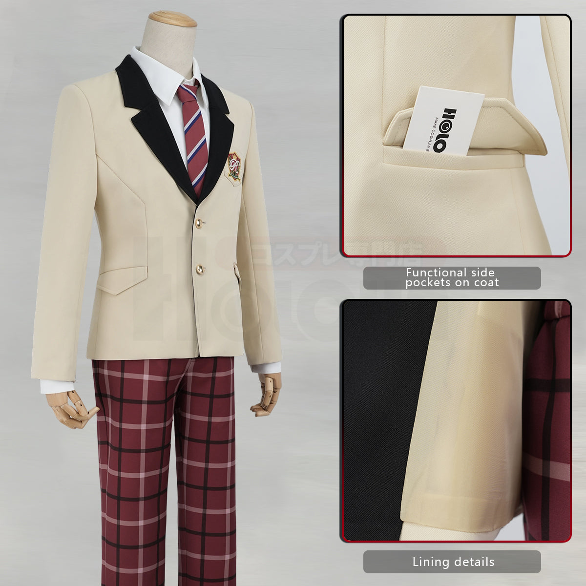 Pre-sale HOLOUN Ensemble Stars Game Anime Tatsumi Kazehaya Jun Sazanami Hiyori Tomoe Cosplay Costume Reimei Academy Embroidery Uniform
