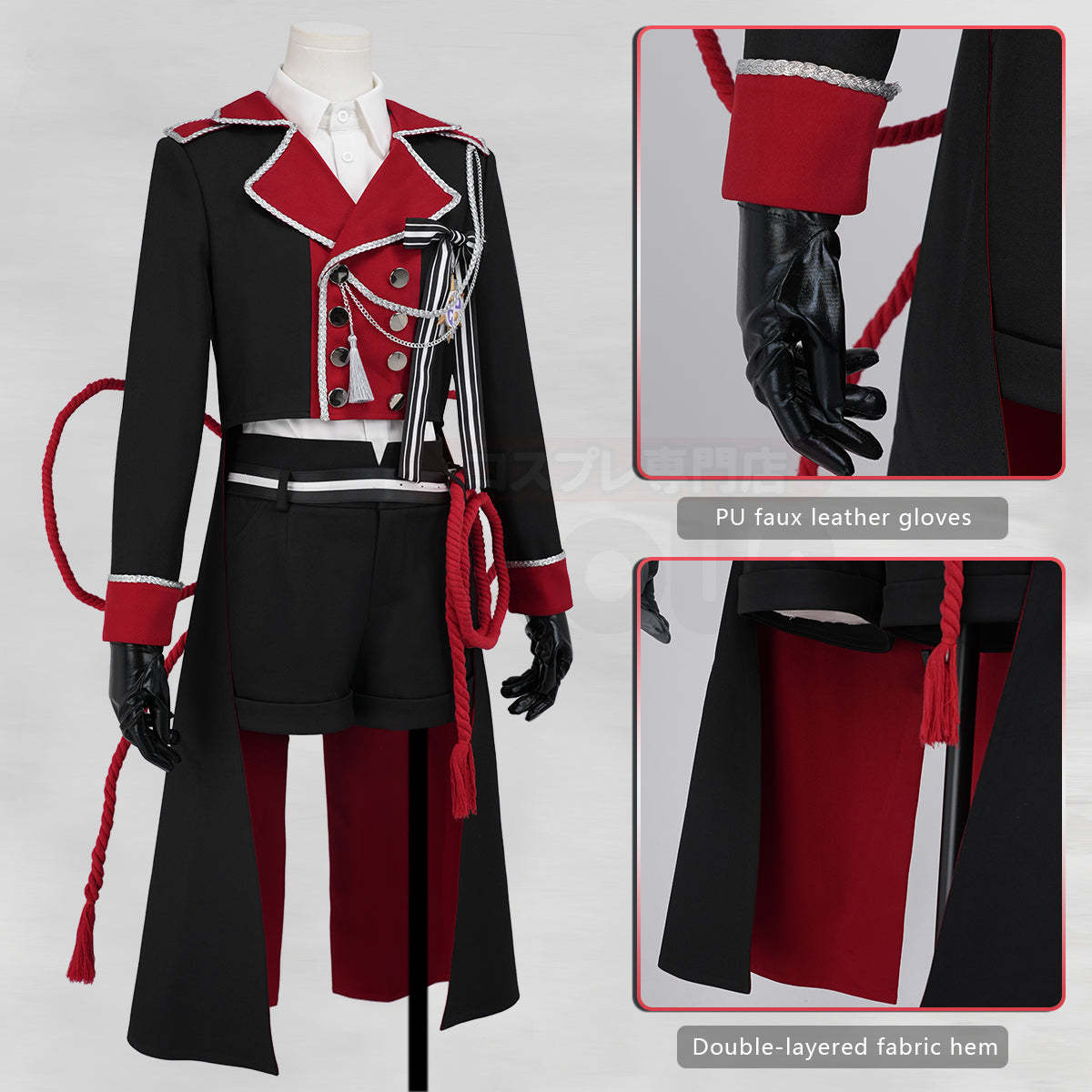 Pre-sale HOLOUN Toilet-Bound Hanako-kun Anime Hanako-kun Yugi Amane Cosplay Costume Coat Shirt Shorts Belt Stickers Hat Chest Decorations