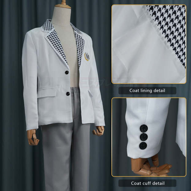 HOLOUN Anime Nagi Cosplay Costume Wig Black Hoodie DK School Uniform Embroidery Suit Pants Rose Net Synthetic Fibers