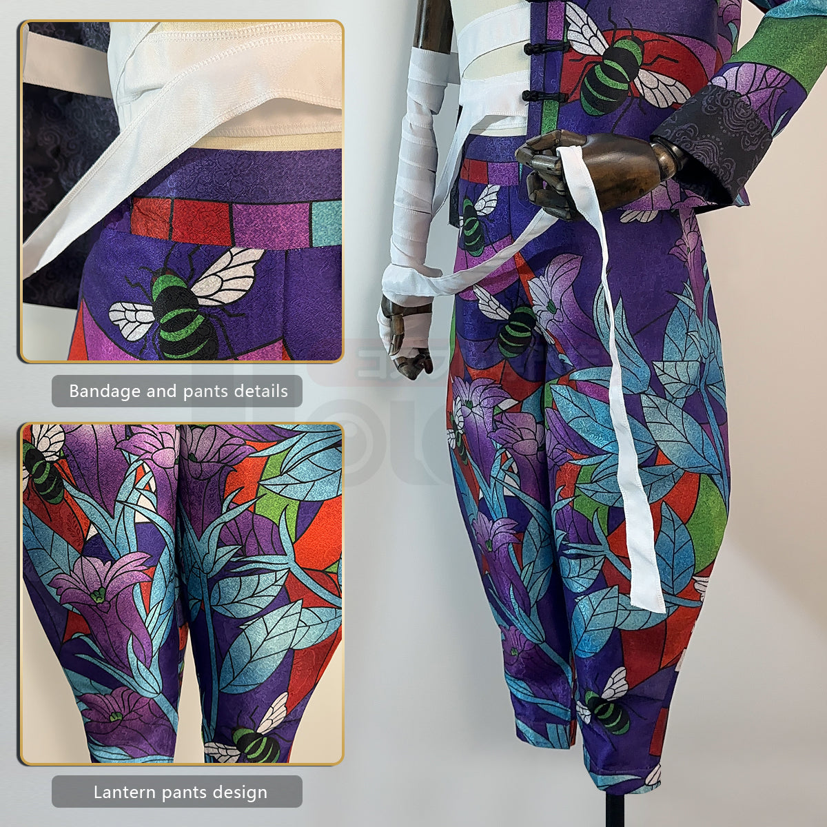 HOLOUN Tokyo Anime Rindo Haitani Cosplay Costume Wig Rose Net Jacket Pants Bandage New Experience Exhibition Cover Halloween
