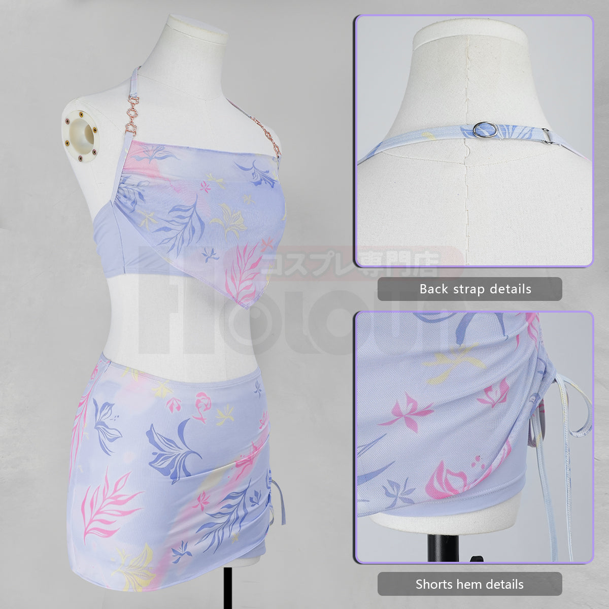 Pre-sale HOLOUN Love and Deepspace Game Rippling Blossoms Swimsuit Set Cosplay Costume Daily Wear Convention Halloween