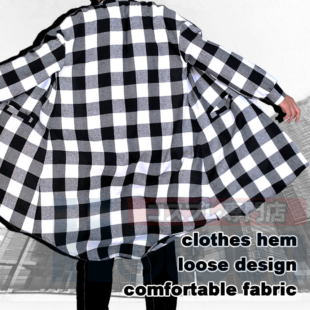 HOLOUN Tokyo Manji Gang Manjiro Sano Mikey Cosplay Anime Costume Long Sleeve Plaid Shirts New Blouses Jacket Coat Casual Wear
