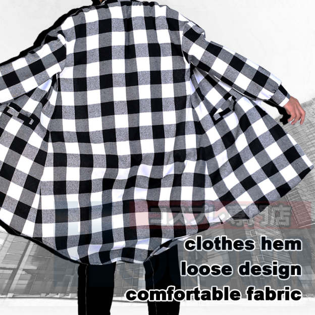 HOLOUN Tokyo Manji Gang Manjiro Sano Mikey Cosplay Anime Costume Long Sleeve Plaid Shirts New Blouses Jacket Coat Casual Wear