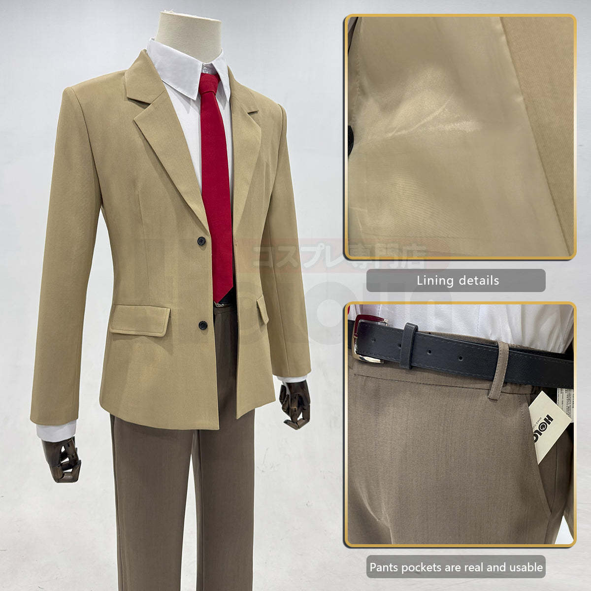 HOLOUN Death Anime Yagami Light Cosplay Costume Suit Shirt Pants Tie Cos Convention Daily Wearing Unisex