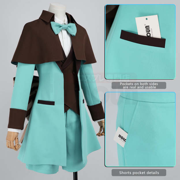 Pre-sale HOLOUN Anime Ciel Phantomhive Mint Chocolate Valentine Cosplay Costume Coat Shawl Short Hat Bow Convention Halloween Outfit