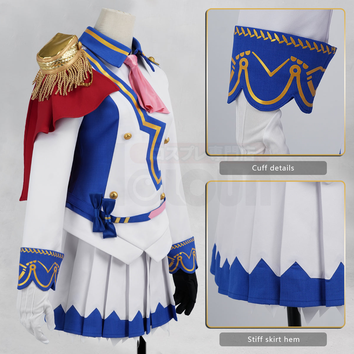 HOLOUN Derby Game Tokai Teio Cosplay Costume Halloween Convention Christmas Red Shawl JK Skirt Gloves Gift