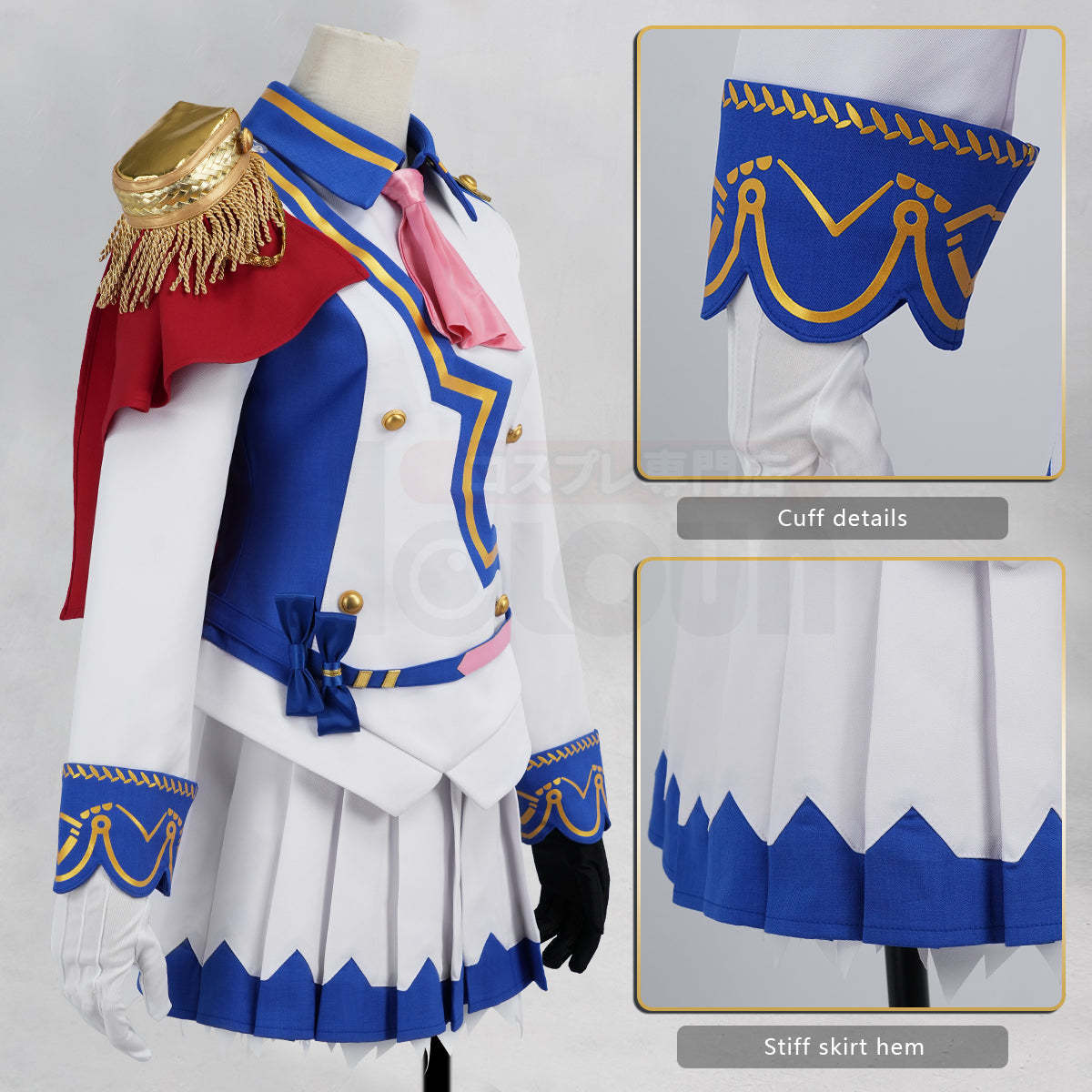 HOLOUN Derby Game Tokai Teio Cosplay Costume Halloween Convention Christmas Red Shawl JK Skirt Gloves Gift