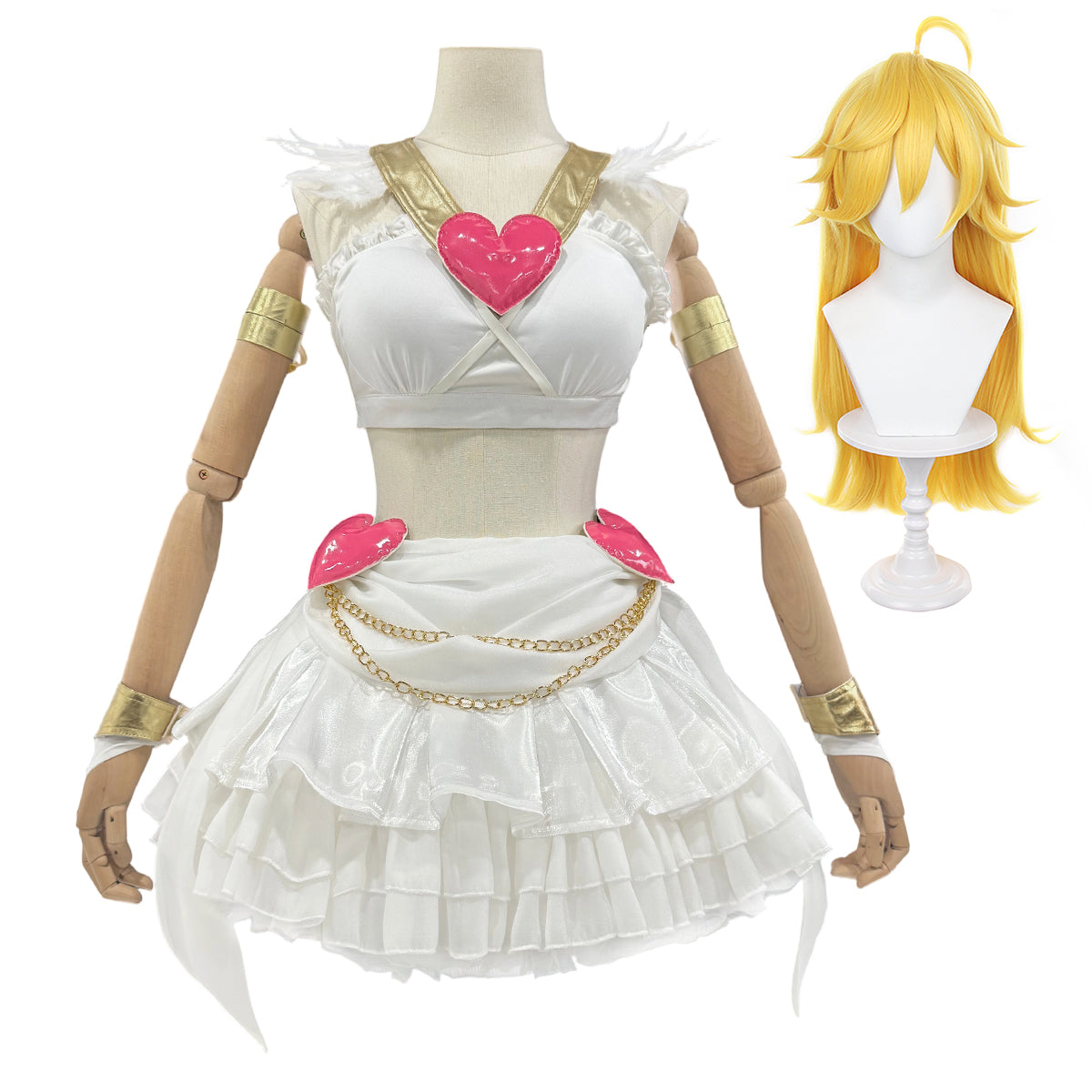 HOLOUN Stocking Panty Anime Panty Anarchy Cosplay Costume Wig Top Skirt  Cos Convention Daily Wear Halloween