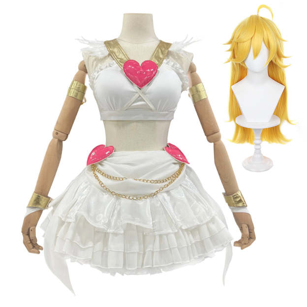 HOLOUN Stocking Panty Anime Panty Anarchy Cosplay Costume Wig Top Skirt  Cos Convention Daily Wear Halloween