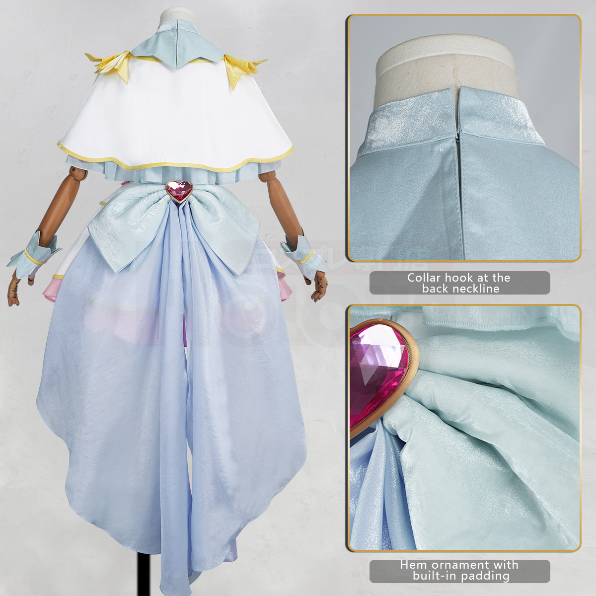 Pre-sale HOLOUN Luluka Moria Cure Arcana Cosplay Costume Tantei Precure! Anime Embroidery Dress Convention Halloween Christmas Party