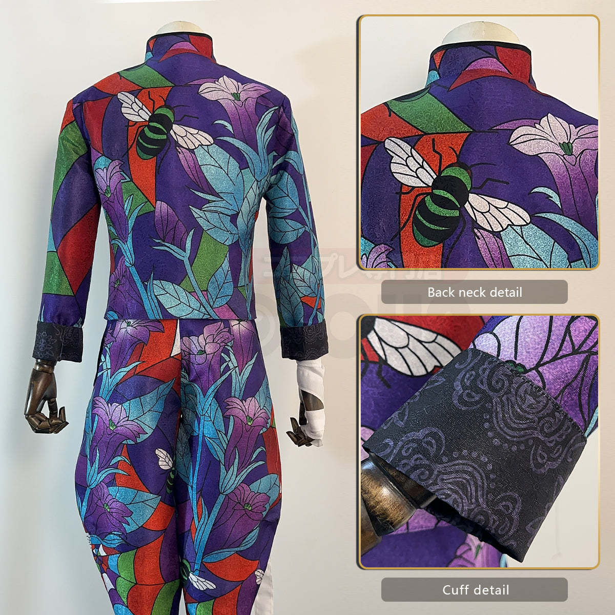 HOLOUN Tokyo Anime Rindo Haitani Cosplay Costume Wig Rose Net Jacket Pants Bandage New Experience Exhibition Cover Halloween