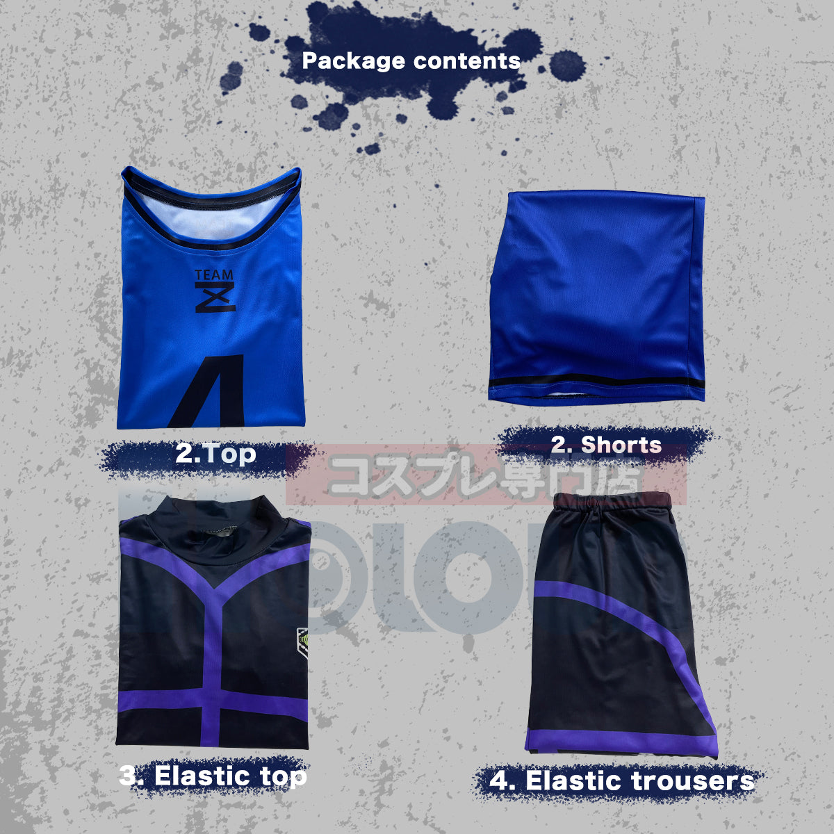 HOLOUN Blue Lock Anime Cosplay Costume No.4 Chigiri T-shirt Football Soccer Training Uniform Halloween Christmas Gift New