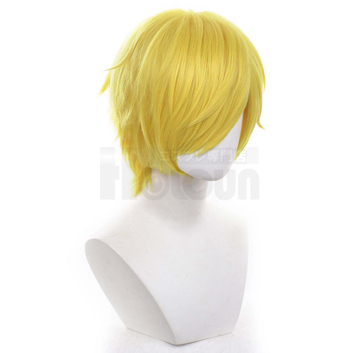 HOLOUN ONE Anime Sanji Cosplay Costume Wig Black Double-Breasted Suit Pants Blue Shirt Daily Wear Cos Convention