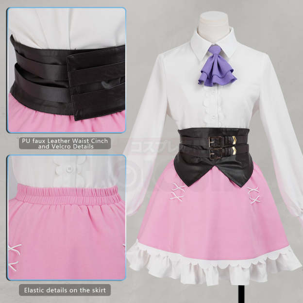 HOLOUN Re:Zero Anime Ram Rem Cosplay Costume Wig Green Pink Cloak Skirt Headwear Convention Halloween Comic Party Outfit