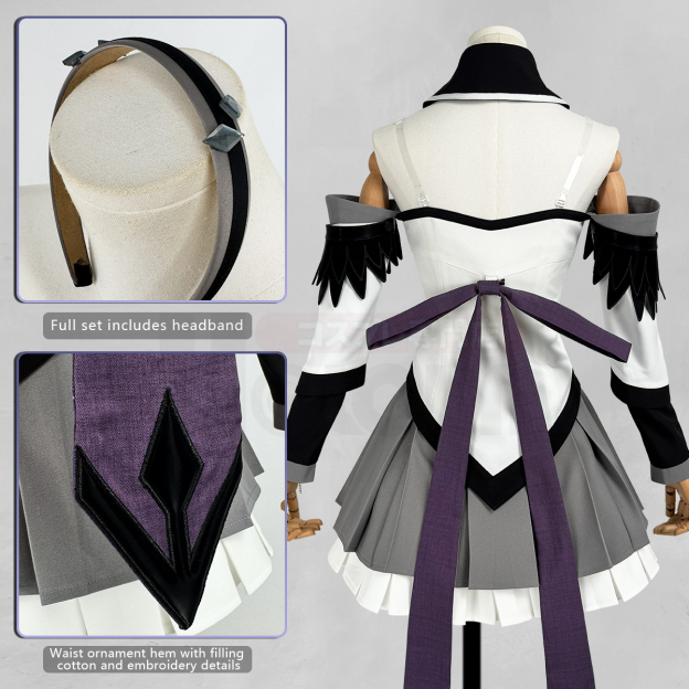 Pre-sale HOLOUN Homura Akemi Anime Puella Magi Madoka Magica Cosplay Costume Halloween Christmas Convention Party Top Skirt Headband