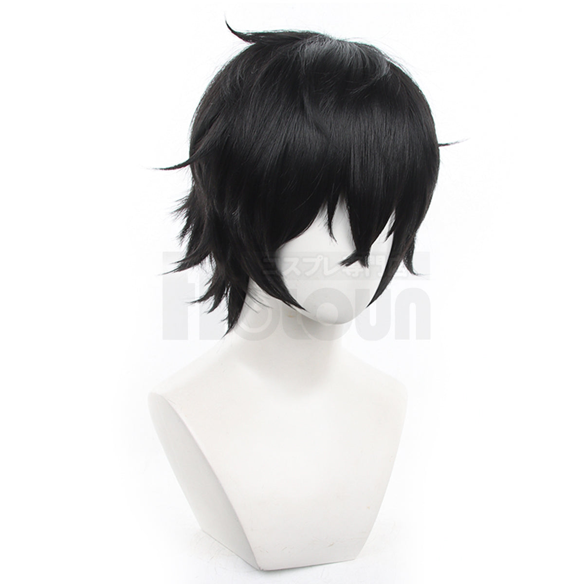 HOLOUN PS 5 Game Ren Amamiya Joker Cosplay Wig Rose Net Synthetic Fiber Adjustable Size Black Heat Resistant