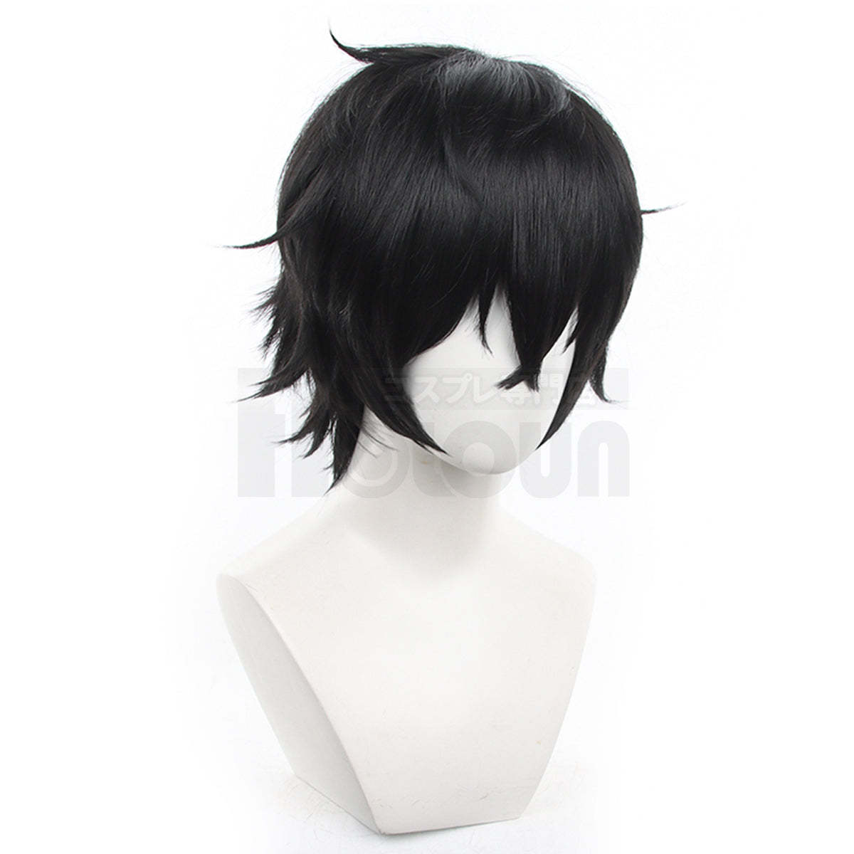 HOLOUN PS 5 Game Ren Amamiya Joker Cosplay Wig Rose Net Synthetic Fiber Adjustable Size Black Heat Resistant