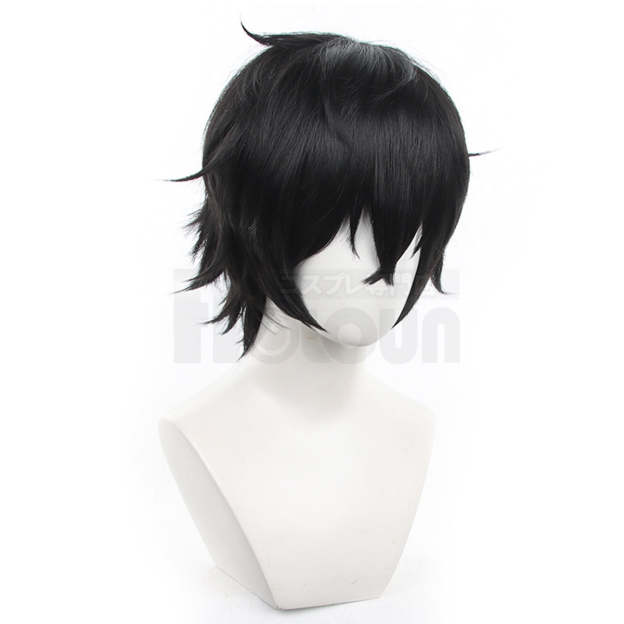 HOLOUN PS 5 Game Ren Amamiya Joker Cosplay Wig Rose Net Synthetic Fiber Adjustable Size Black Heat Resistant