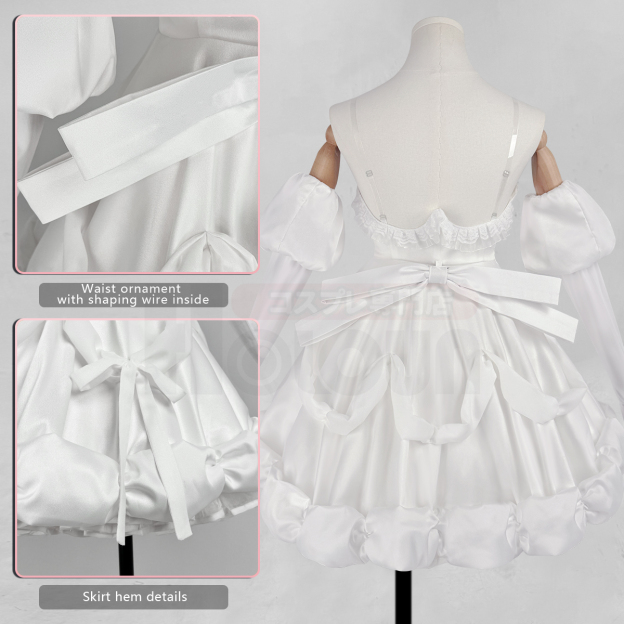 Pre-sale HOLOUN Sua Anime ALNST Cosplay Costume Halloween Christmas Party Convention Idol White Dress