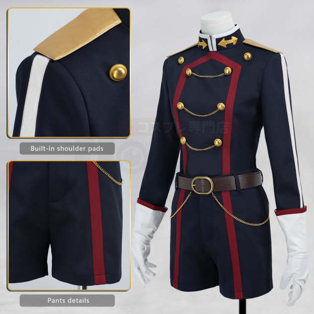 HOLOUN Chained Soldier‌ Anime Yamashiro Ren Cosplay Costume Cape Coat Shorts Gloves Convention Halloween Christmas Gift