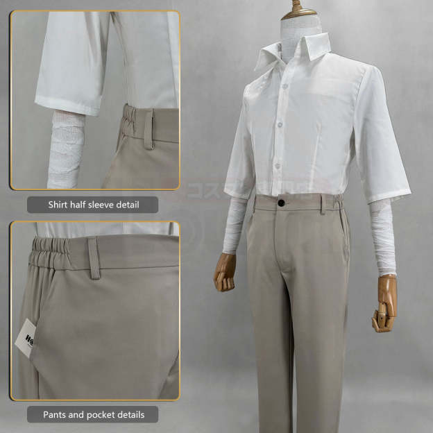 HOLOUN Bungo Anime Dazai Osamu Cosplay Costume Wig Oversized Lining Coat Elastic Pants Vest Shirt Pendant Verson 1