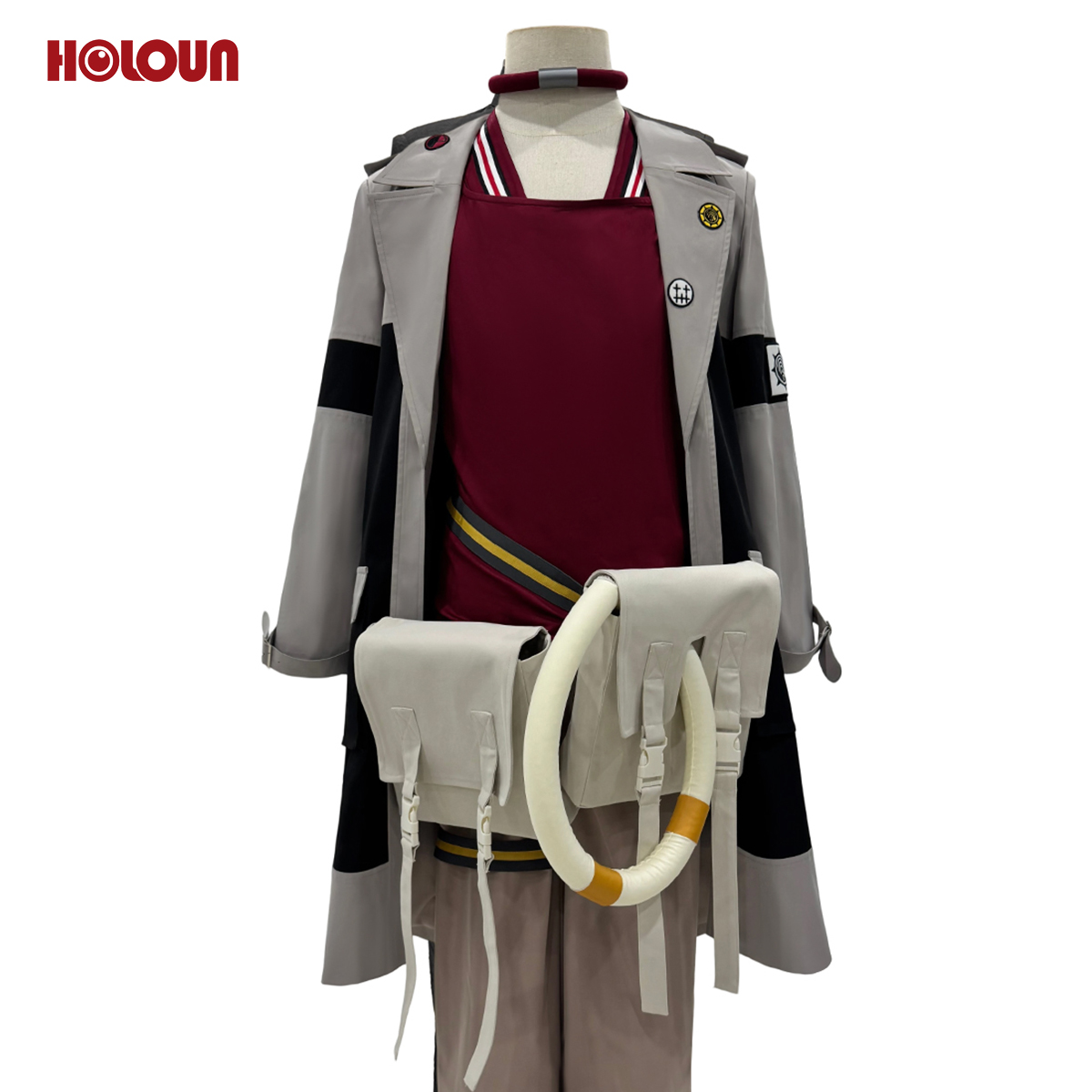 HOLOUN Gachiakuta Anime Enjin Cosplay Costume Wig Embroidery Jacket Pants Bag Convention Halloween Christmas