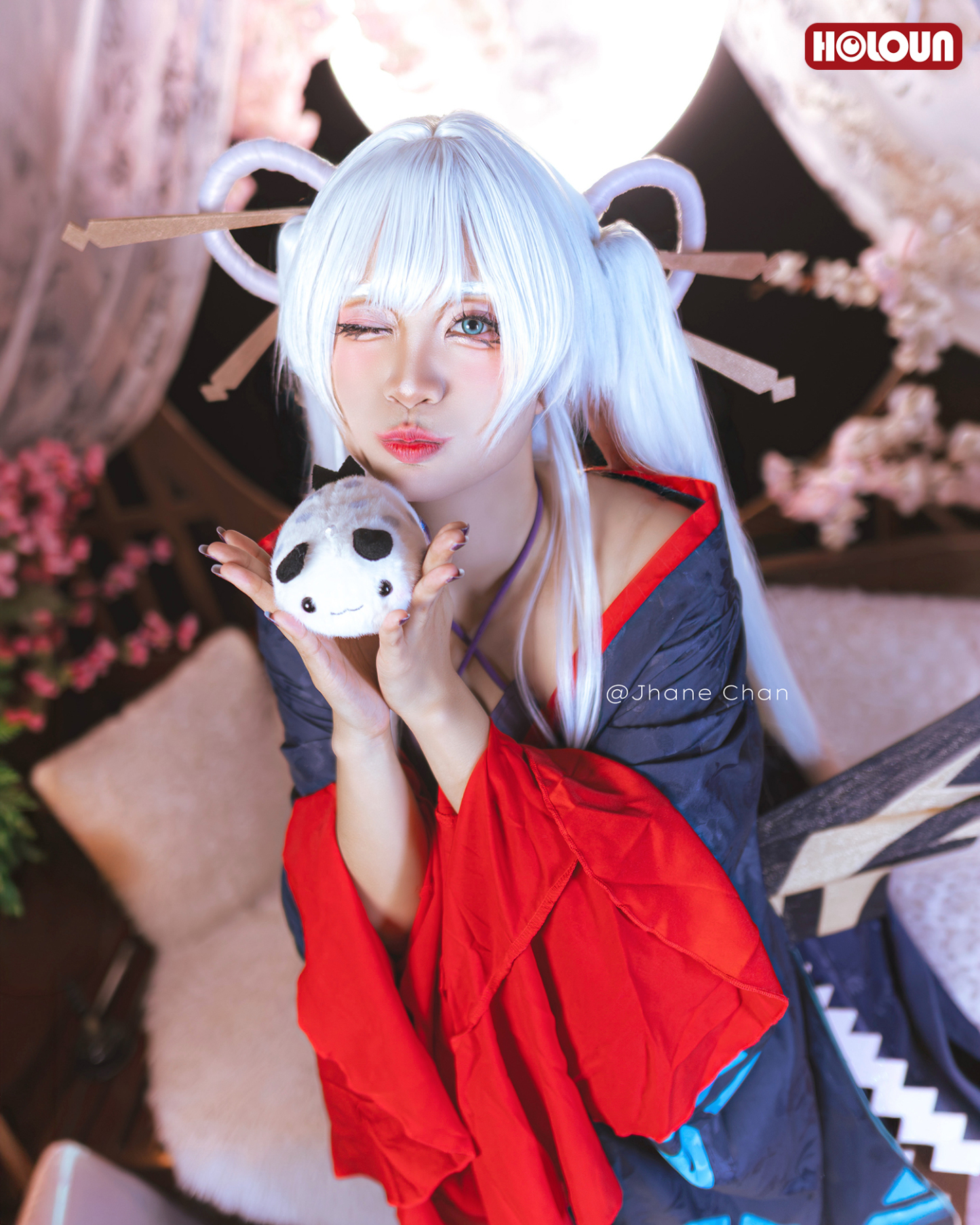 HOLOUN Cosmic Princess Kaguya Anime Tsukimi Yachiyo Cosplay Costume Convention Halloween Christmas Dress Doll Skirt Waist Belt