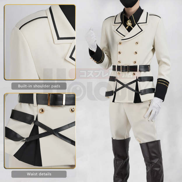 HOLOUN Seraph Of The End Anime Mikaela Hyakuya Cosplay Costume Cloak Jacket Pants Shirt Halloween Christmas Convention