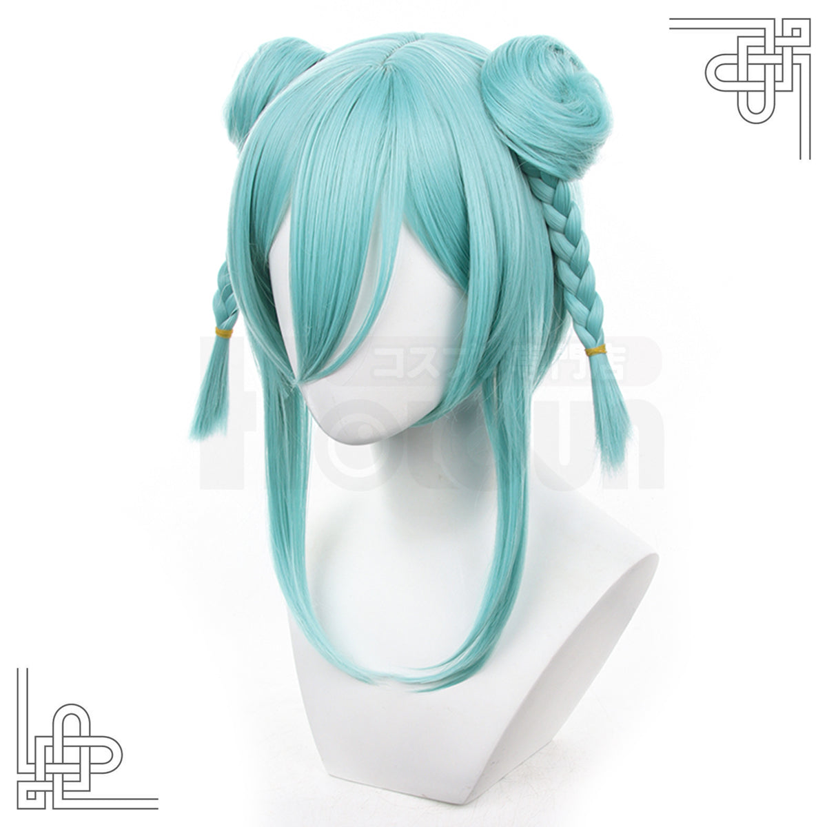 HOLOUN Manga Anime Chigiri Cosplay Wig Rose Net Synthetic Fiber Light Blue