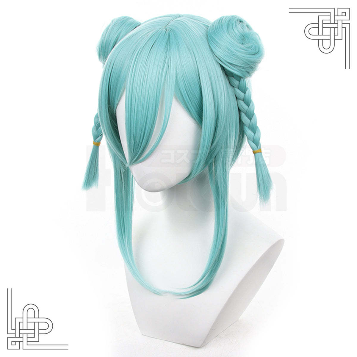 HOLOUN Manga Anime Chigiri Cosplay Wig Rose Net Synthetic Fiber Light Blue