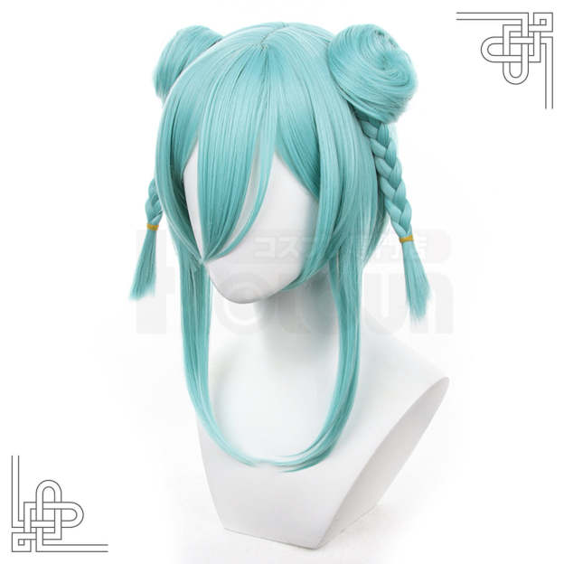 HOLOUN Manga Anime Chigiri Cosplay Wig Rose Net Synthetic Fiber Light Blue