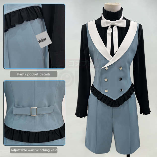 HOLOUN Anime Ciel Phantomhive Brother Cosplay Costume Coat Shorts Shirt Vest Animation Convention Halloween Christmas