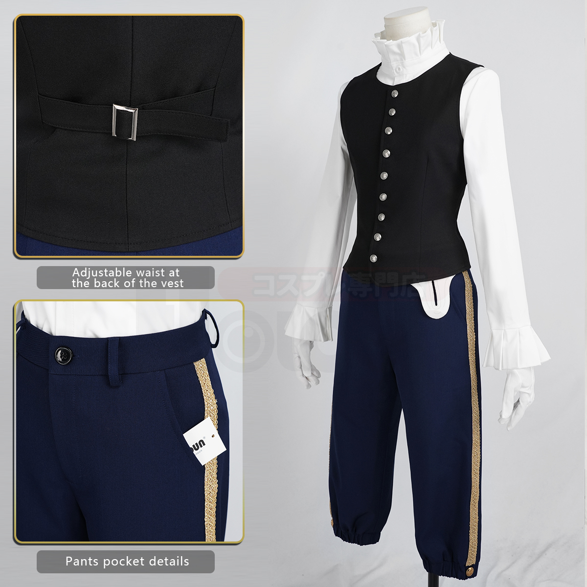 Pre-sale HOLOUN Ciel Phantomhive Anime Investiture Ceremony Cosplay Costume Convention Halloween Christmas Embroidery Cloak Coat