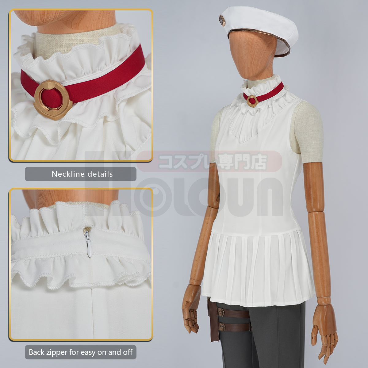 HOLOUN LOL Game Caitlyn Kiramman Cosplay Costume Uniform Pants Jacket Halloween Christmas Gift Cos Convention