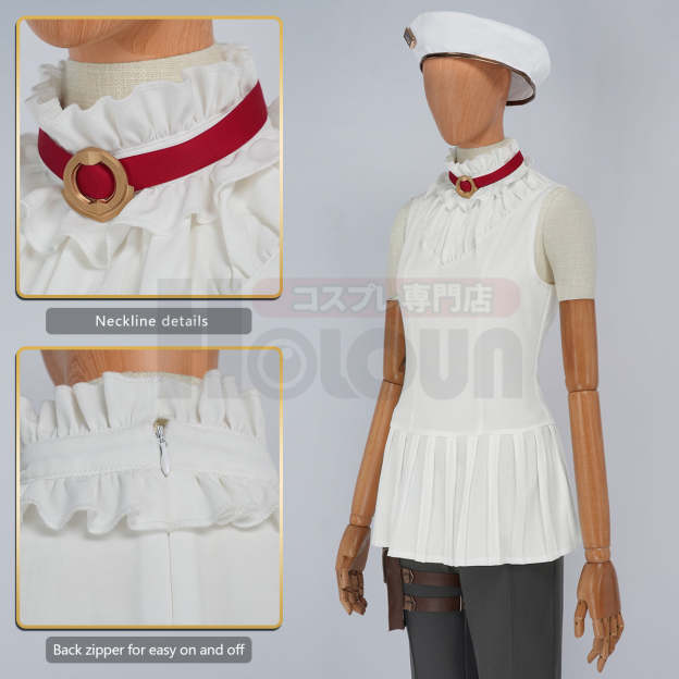 HOLOUN LOL Game Caitlyn Kiramman Cosplay Costume Uniform Pants Jacket Halloween Christmas Gift Cos Convention