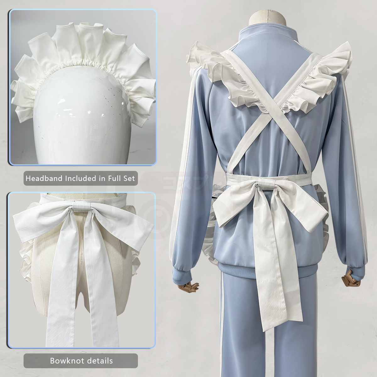 HOLOUN Himeru Kohaku Cosplay Costume Ensemble Stars Game Jersey Maid Set Halloween Christmas Convention Daily Wear Party Outfit