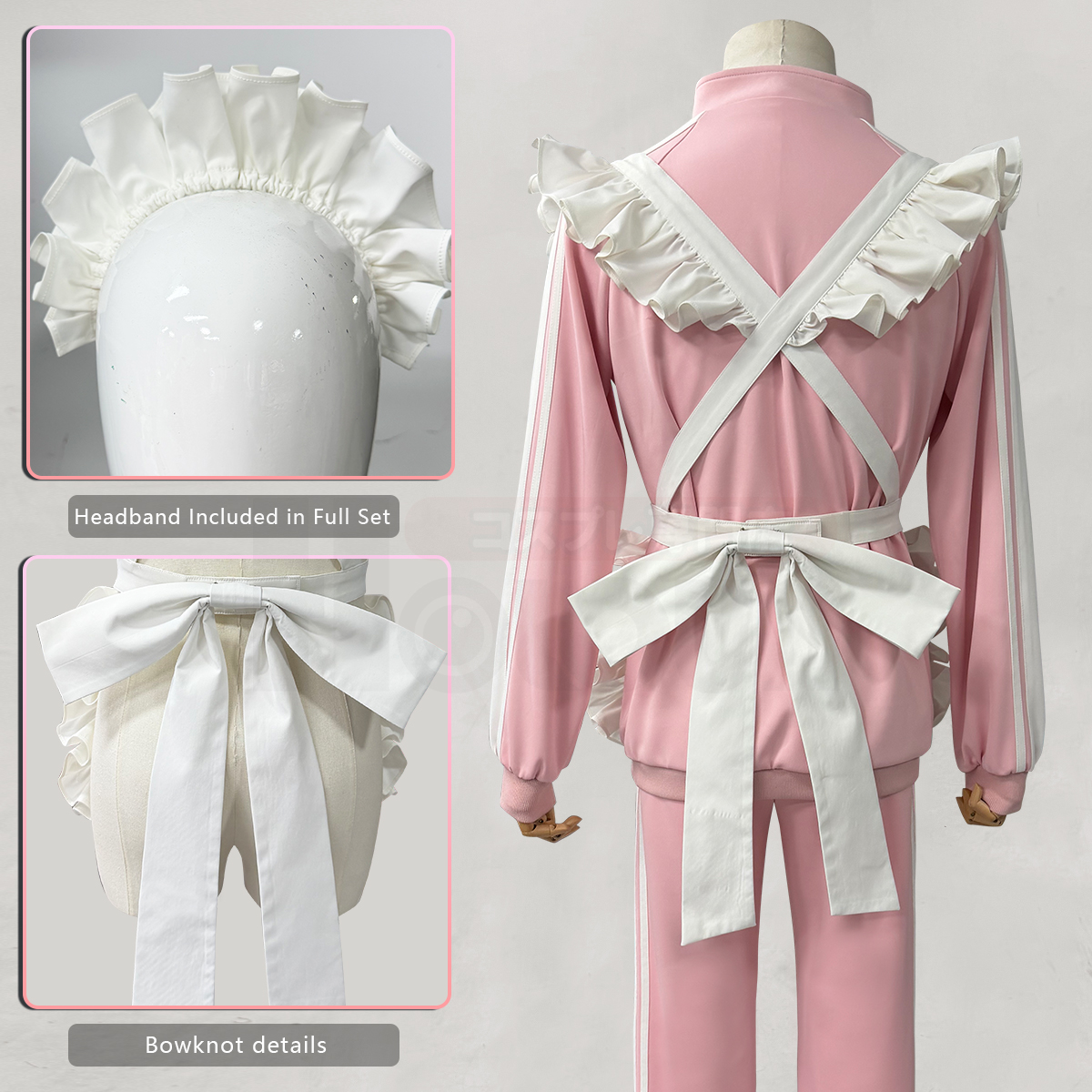 HOLOUN Himeru Kohaku Cosplay Costume Ensemble Stars Game Jersey Maid Set Halloween Christmas Convention Daily Wear Party Outfit